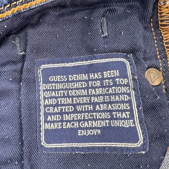 Pre-Loved Guess Women Denim Skinny Blue Jeans Cotton Straight Leg Pants US 26 - Picture 13 of 16